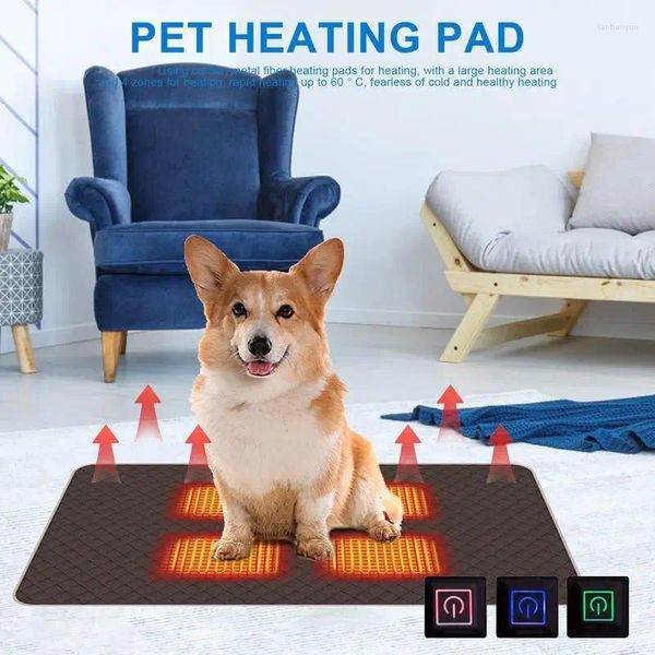 Teppiche Einstellbare schnelle Heizung USB -Hundebett 4 Zone Warming Pad niedrige Spannung Sicherheit Haustier