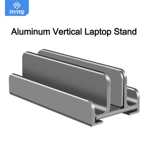 Stand Ryra Aluminum Vertical Vertical Laptop Держатель регулируемый настольный ноутбук Dock Spacessaving 3 в 1 Поддержка держателя хранилища MacBook