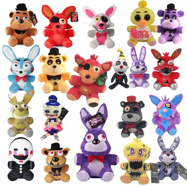 Foxy Springtrap Bonnie Plush Toys 18 cm Nuove cinque notti FNAF Nightmare Freddy Bear al giocattolo di Freddy Toy Soft Polled Animal Bolls