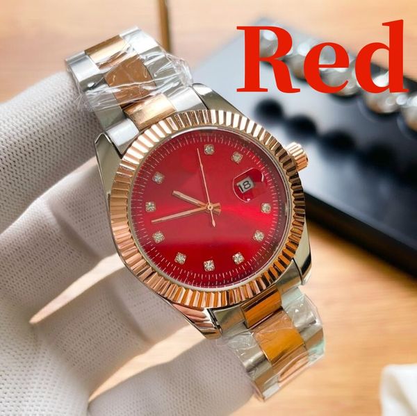 Hot Luxury Mens Watch Designer Uhren hochwertige Bewegung Watches Männer Watchband Blende Edelstahl wasserdichte Armbanduhr