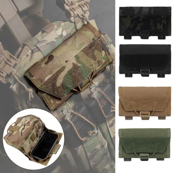 Accessoires Military Tactical Mobiltelefonhalter Beutel Karte Beutel Admin -Panel Smartphone -Beutel Molle Airsoft Army Equipment Hunting Accessoire