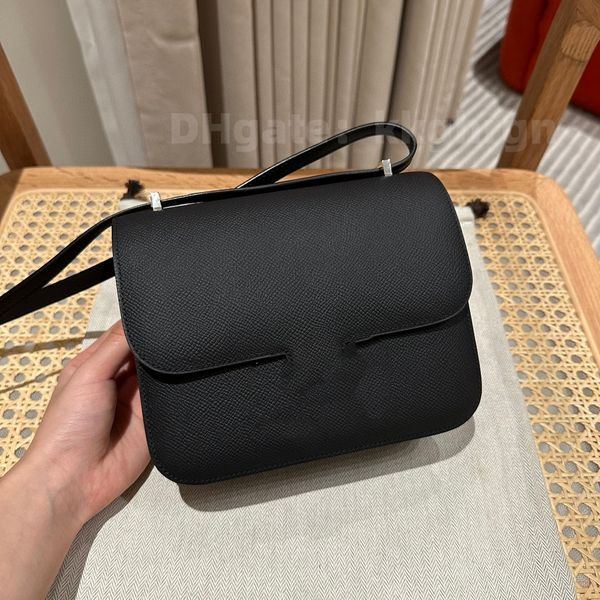 Ручная изготовление Custom Kangkang Bag 19cm Mini Epsom кожаная дизайнерская сумка сумки сумочка с кросс -кусочком сумочка роскошная кожа