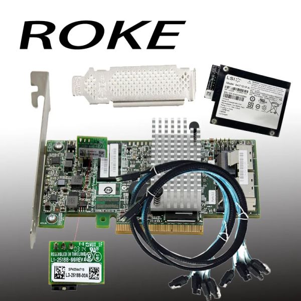 Karten LSI 92678i 6 GB RAID0/1/5/6/10 512MB 8port SAS Controller -Karte+8087 SATA+Batterie