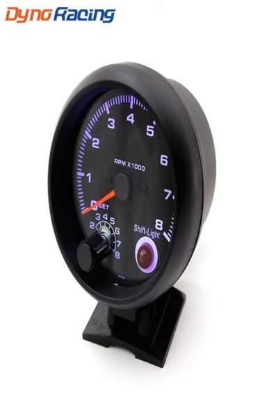 Takometre 3 34 Kara Renk 08000 RPM Gösterge Ile Vardiya Açık Mavi LED Araç Metre Yarışı Meter8326626