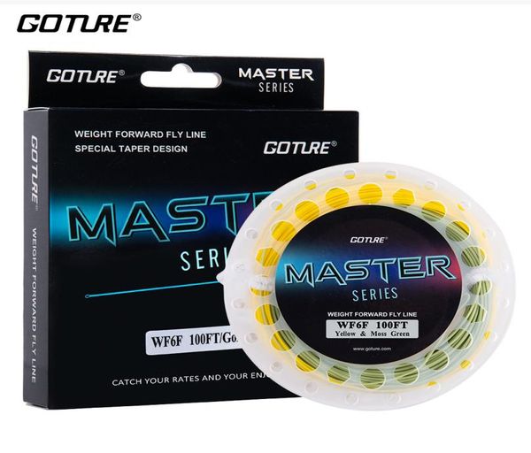 Linea di pesca a mosca Master Goture 10090ft Peso in avanti Fly Fly Line con anelli saldati Accessori per la pesca a mosca WF2F10FWT T2002661486