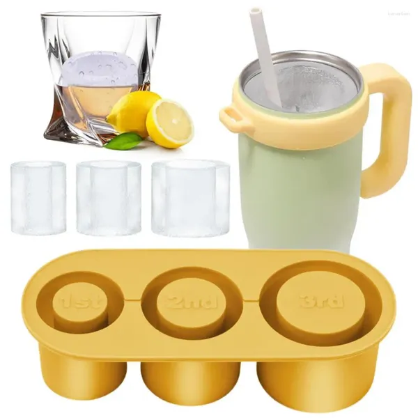 Stampi da forno da bere cubetti stampi a ghisa in silicone senza BPA per la tazza di bicchiere a tazza flessibile Cubo cilindri Cubo Cubo Freezer Whisky