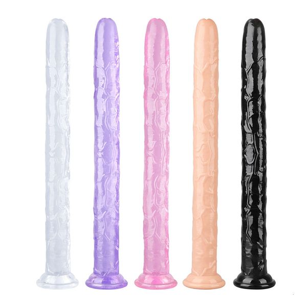 Cinghia del pene realistico super lungo su dildo con una gelatina morbida di aspirazione per il clitoride spot lesbica stimolatore clitoride sexy giocattolo sexy