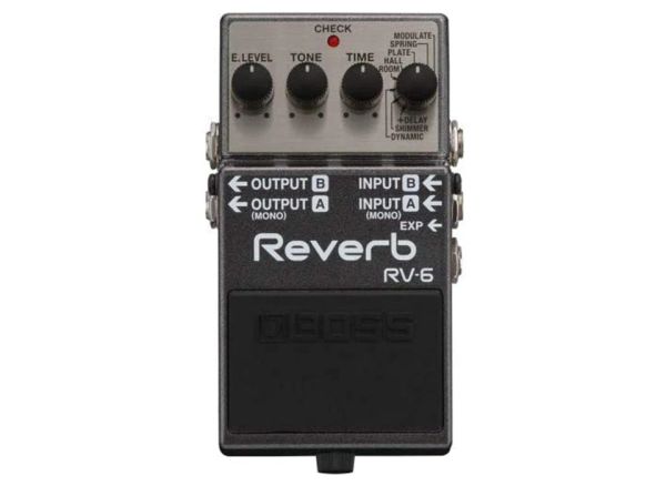Pegs Boss Reverb Guitar Pedal Rv6 Compact e Versátil Reverb Pedal com rico expansivo SoundDial
