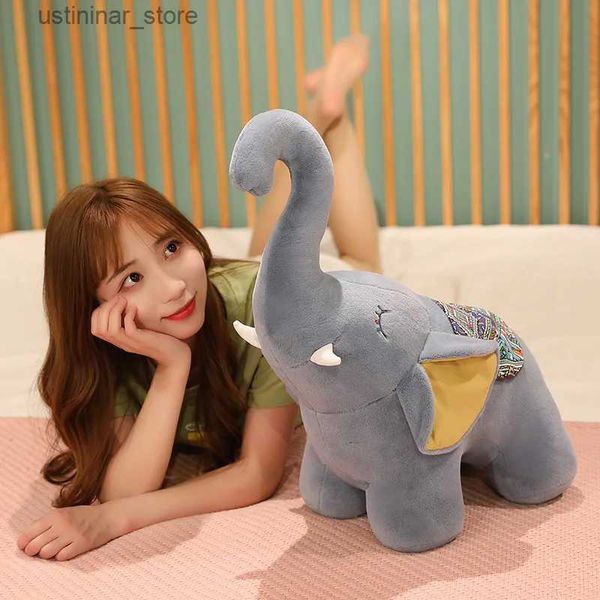 Animali di peluche imbottiti simpatici animali da bambino peluche bambola elefante elefante peluche morbido cuscino morbido giocattolo giocattolo per bambini decorazione per camera da letto regalo giocattolo l47