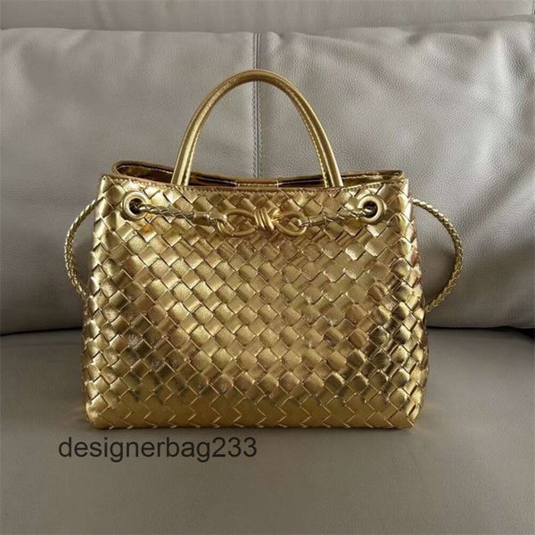 Grande designer una borsa da donna botte bottegs borse fibbia veneeta andamo 2024 corda in pelle femminile capistina in tessuto in metallo spalla metallica cros tote robo