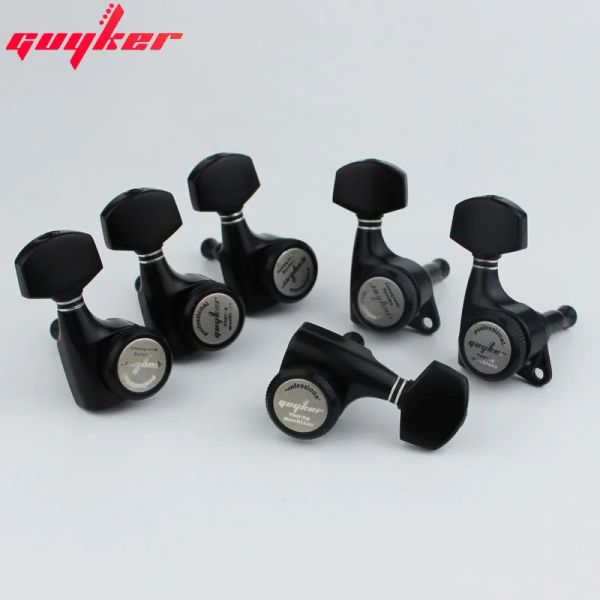 Guitar Guyker Black Black Blocking Suners /Upgrad Version Electric Guitar Hine Heads Tuners Lock String Tuning Pegs per LP, SG, TL