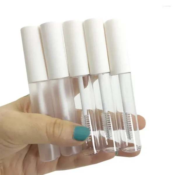 Garrafas de armazenamento 10/100pcs 10ml Tubos de rímel vazios Matte White Revitalash Garraned Bottle Wand Cosmético Recipientes por atacado