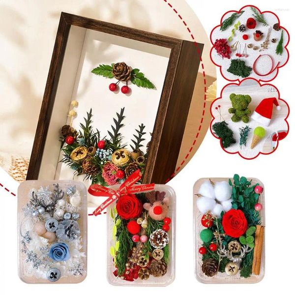 Dekorative Blumen Künstliche Pflanzen getrocknetes Material für Kerzen Form Epoxidharz DIY Handgefertigte Dekoration Home Weihnachten Accessoires CR C7R4