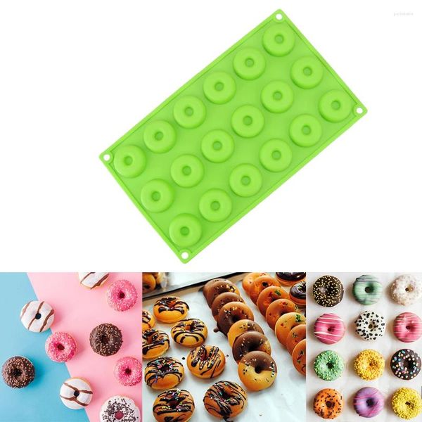 Backformen Küchenwerkzeug 18-Cavity 4 cm Silikonform Keks Kuchenformen Donut Dessert Pfanne Mini Schokolade/ Form