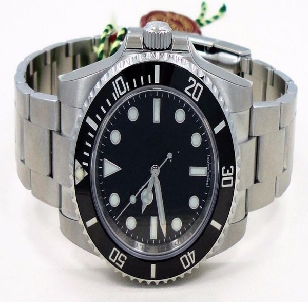 Qualidade máxima sem data 114060 Aço inoxidável Borte de cerâmica preta Mens automáticos Sport Wrist Watches Gift Christmas Men039s WatchE1441649