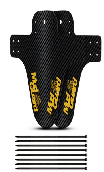 2 pezzi Accessori per mountain bike Mudguard 3D in fibra di carbonio Twill Cicling Fenders MTB Ali di protezione di fango per merci per biciclette da strada14952629270