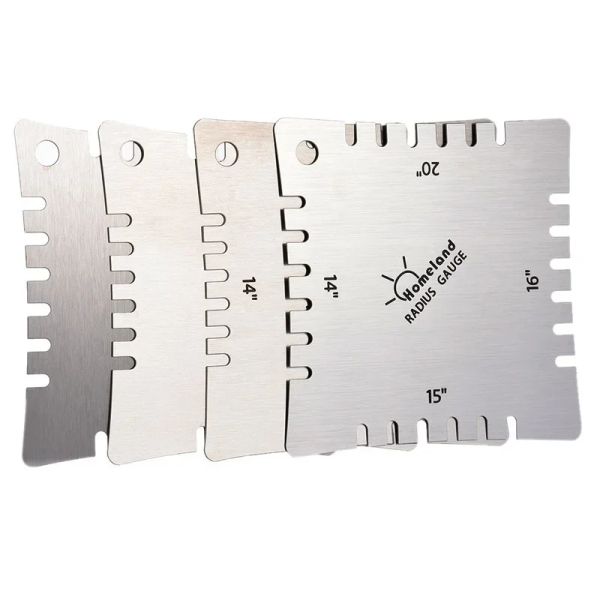 Cavi 4 pcs in acciaio inossidabile chitarra intagliata calibro tampone tastierboard strumento di misurazione di misurazione di alta qualità parti di chitarra di alta qualità