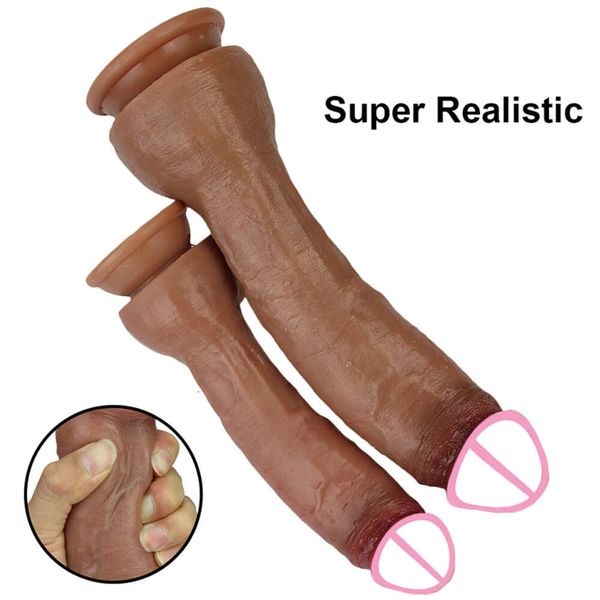 Peni curvo Penis Realistico Dildo Alex Sexy Toys for Women con Usction Tappone G-Spot Spot Spot Masturbazione Dick Dick Adulti Products
