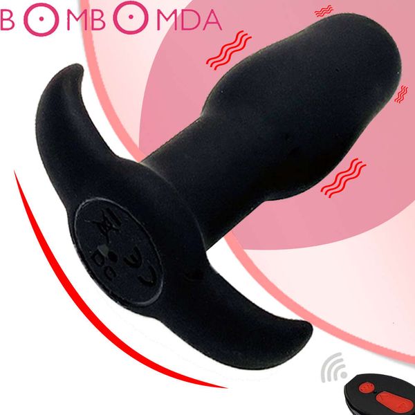 Vibrador do estimulador de próstata Gay Toys Sexy Prostata Massager Dildo Anal Plug Plug Silicone Wireless Bullet Vibrator Bom íntimo