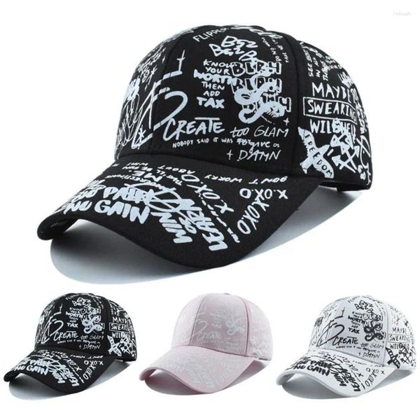 Ballkappen lange Baseball Cap Fashion Graffiti Druck vielseitiger Sonnenhut Verstellbarer Sport im Freien