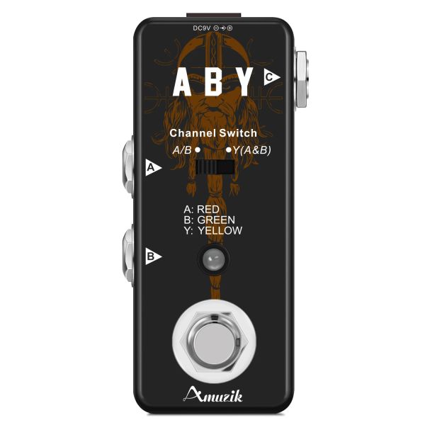 Кабели Amuzik Lef330 Aby Switch Line Selection Channel Pedal Mini AB Box Switcher Электро -гитара