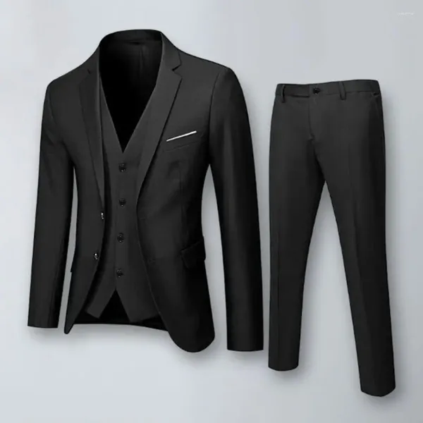 Abiti da uomo uomini slim cot set elegante attività formale con pantaloni per rivestimento per riunioni da ufficio matrimoni spicchi a