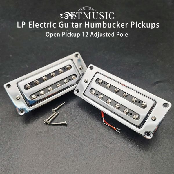 Gitarre Mini Open E -Gitarre Humbucker Pickup 12 eingestelltes Stangenstück für LP -Gitarren -Teile Hals und Brückenchrom 68x29mm