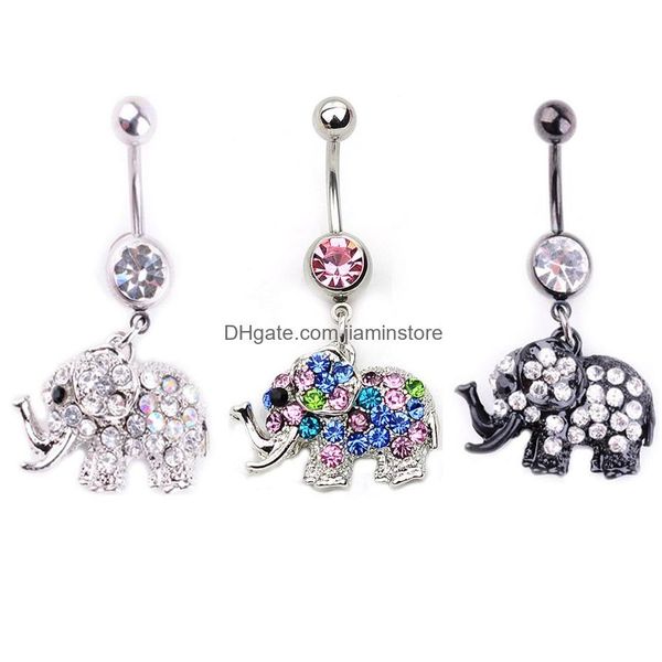 Pulsante del campanello dell'ombelico Yyjff D0756-1 2 Colori Mix Color Style Style Ring Piercing Body Gioielli Gioielli Gioielli Delivery Dhrpm DHRPM