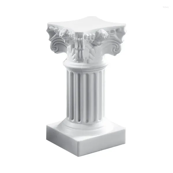 Portabandine figurine di colonna romana nordica in miniatura in plastica candelabella casa soggiorno decorazioni desktop decorazioni accessori ornamenti