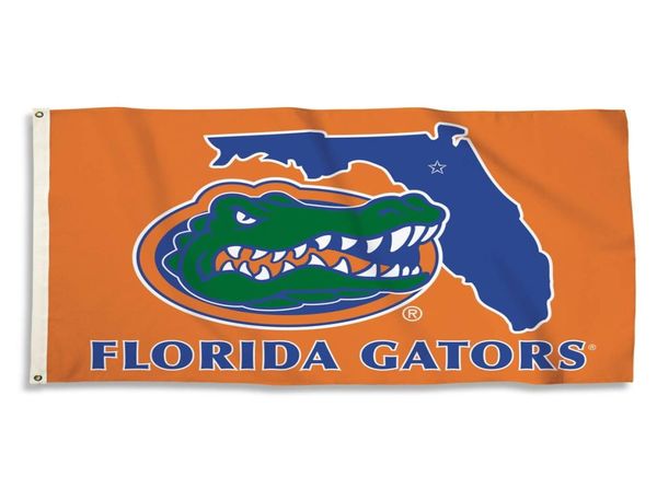 Impressão digital personalizada Bandeiras de 3x5ft Faculdades esportivas ao ar livre Futebol Florida Universidade de Nação Bandeira Bandeira para apoiadores e decoração6547840