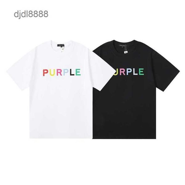 T-shirt Luxur Mens 23SS Spring/Summer Fashion Brand Letter Purple Letter