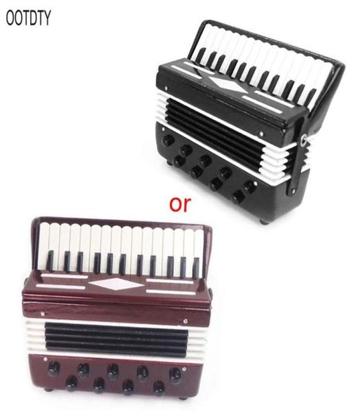 112 Dollhouse деревянный аккордеон миниатюрные музыкальные инструменты коллекция модели H100929532683345
