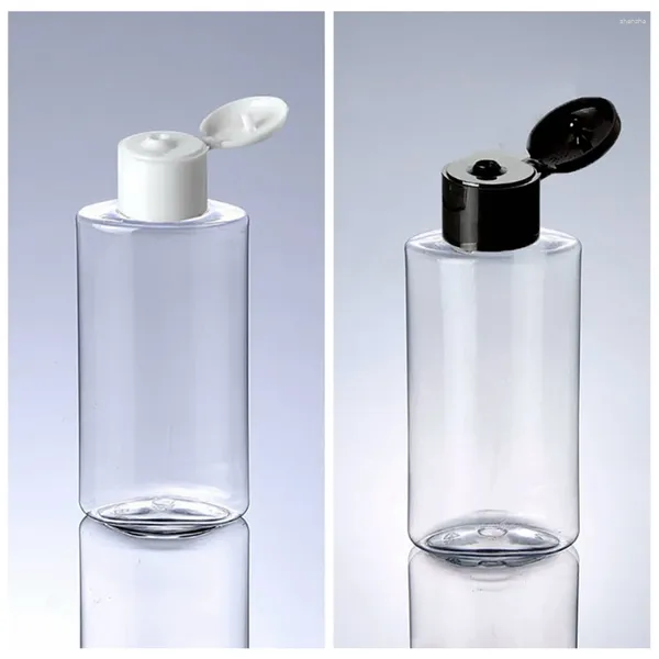 Speicherflaschen Produkt 120cc leerer kosmetischer Behälter Haustier Plastikflasche Flat Duschcreme mit Flip -Abdeckung