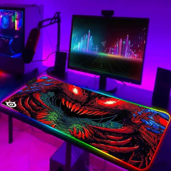 Mouse Pads Bilek RGB RGB Mouse Pad XXL Steelseries Dizüstü Bilgisayar Mat Oyun Mousepad 900x400 Back aydınlatmalı Klavye Gamer Kız Tablo Padleri Masa Donanımı Mausepad CS GO