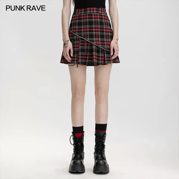 Gonne punk enk rave women wear wear wear a-hem reticolo a grazia asimmetrica gonna pieghettata gonna e versione sottile sexy sexy