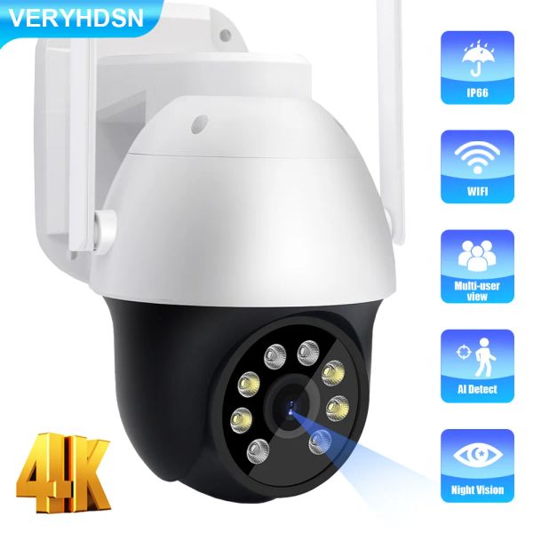 System 4K 8MP Outdoor WiFi Überwachungskamera Nachtsicht Full Color Monitor Video -Sicherheitskameras CCTV IP Auto Tracking wasserdicht