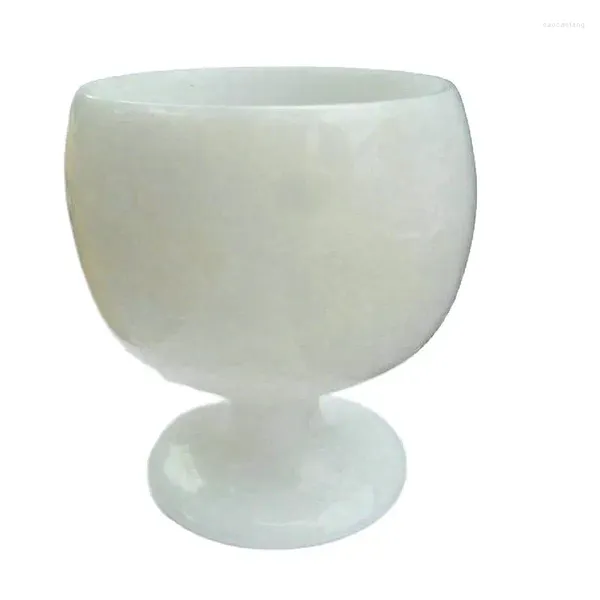Estatuetas decorativas jade xícara de vinho branco de alta grau Baijiu chá e