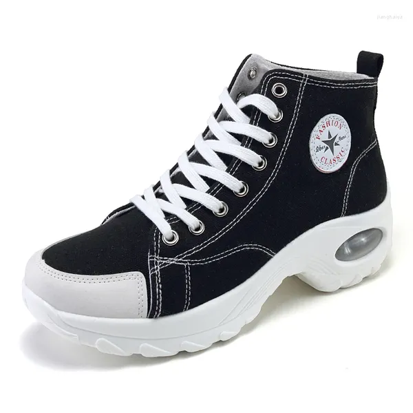 Casual Shoes Marke High Top Canvas Womens Sneakers Modeplattform Designer für Frauen vulkanisierter Luxus