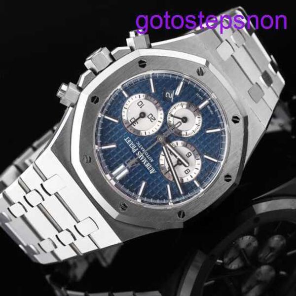 Designer AP Armband Uhr Stahl King 26331 Most Stylish Blue Face Automatic Mechanical Watch Mens Dial 41mm komplettes Set