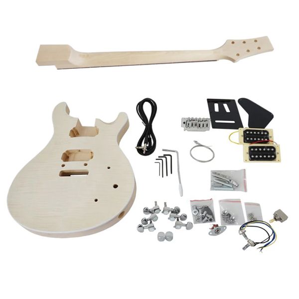 Guitar Aiersi PRS inacabado DIY Custom 24 Se kits de guitarra elétrica com todos os hardwares