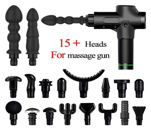 MASSAGE GUN TEE VIBRAZIONE MESSAGGIO ACCESORI GUAGGI SESSUI TESTI DI SILICONE PER I VIBRATORI PERCUSIONI FACIA FEMMA 2201153951071