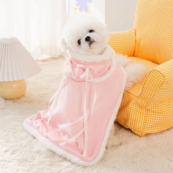 Aparel de cães Pet Dual Use Blanket Outon e Winter Warm Bed Bed Bat tat Carpet Small Shawl Cape Casa