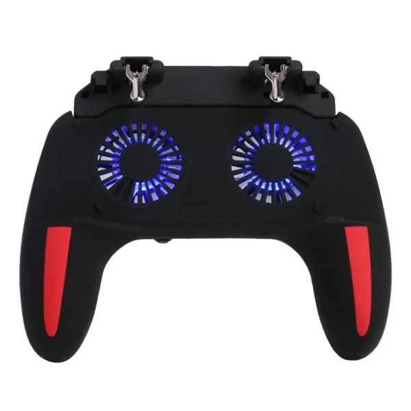 Gamepads Mobiltelefon -Gaming -Zubehör handhaben Grip H10 für PUBG Dual Cooling Fan Game Controller Joystick für iPhone 12 Android Gamepad