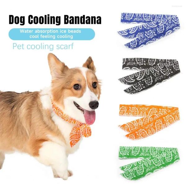 Abbigliamento per cani Bandana Accessorio per animali domestici Leggero Accessorio per ghiaccio regolabile per i cani gatti soggiornano con pelio