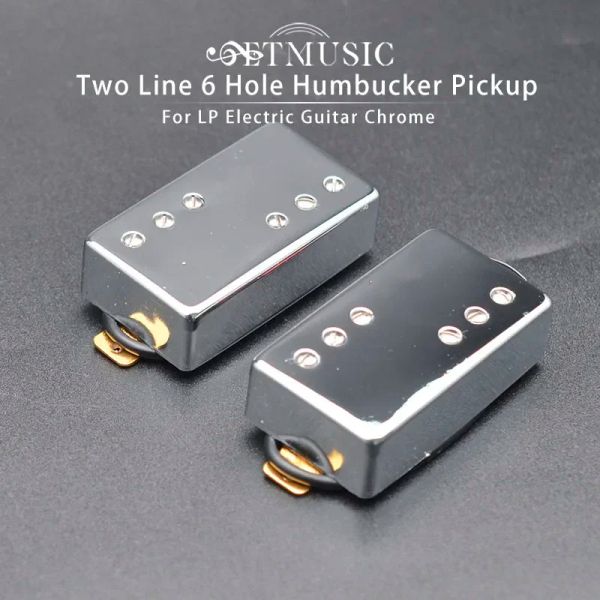 PEGS Two Linha 3+3 Capa de latão Humbucker Pickup de guitarra 4 Cabo de bobina 7.5k/15k bobina robuste