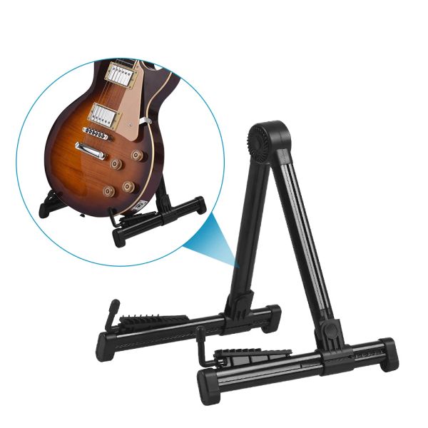 Gitarre professionelle E -Gitarrenständer Universal Folding Electric Acoustic Bass Stand Aframe Musical Rack Holder Gitarrenzubehör