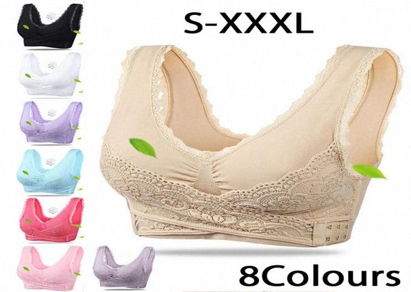 S-XXXL 2019 Women Sports Bra Solid Color Color Lace Raccolto Fasci multi-colore Fronta Multi-COLOR OPPRITURA G98J#6438830