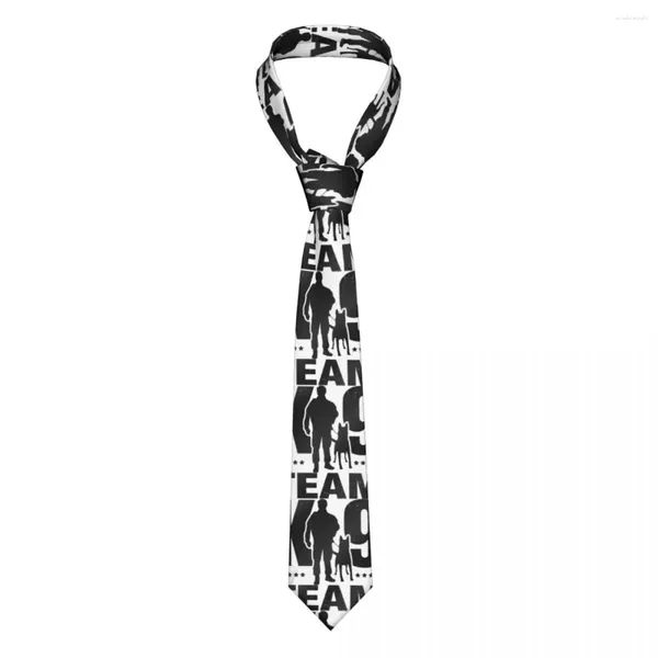 Bow Ske Ties K9 Team Unit Malinois галстук Unisex Fashion Polyester 8 см Узкая бельгийская собака шей для мужчин аксессуары Cravat подарок