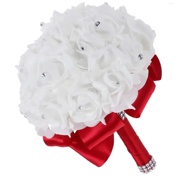 Flores decorativas segurando o buquê de noiva decorações de casamento de noiva Artificial Rhinestones Fake