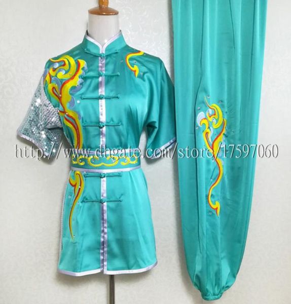 Cinese Wushu Uniform Kungfu Abbigliamento marziale Atmosia di arti marziali Taolu Outfit Garment Routine Kimono For Men Women Boy Girl Girl Kids Kids Childrens Aduls CHI7378911